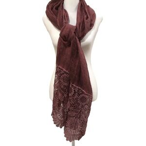 EYEFUL scarf/wrap crocheted lace lightweight.   OS